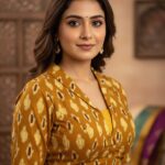 Ajrakh Printed Cotton Designer Blouse Elbow-Length Sleeves Cotton yellow