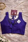 Navratri aabla mirror work Roman silk blouse for women, Gujarati garba blouse with attachable sleeves, traditional festive designer blouse PURPLE