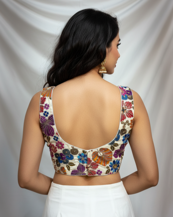 Premium Crepe Viscose Floral Designer Blouse