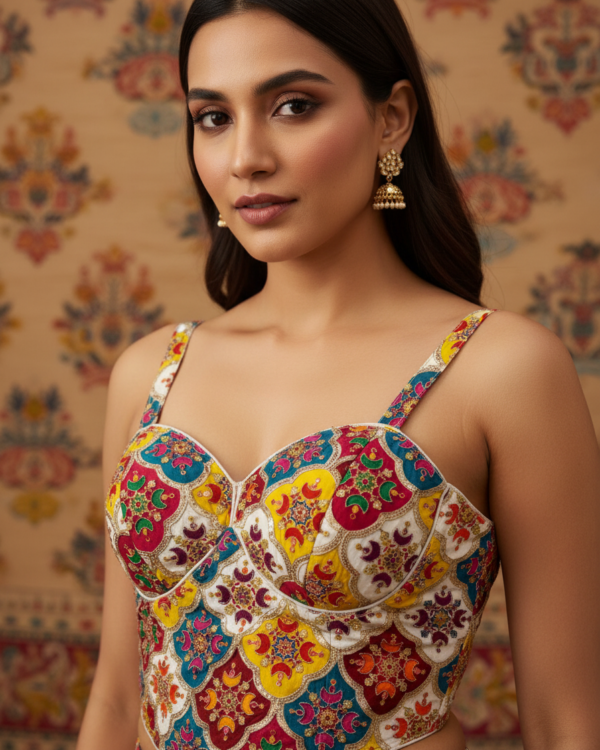 Premium Crepe Viscose Corset Blouse