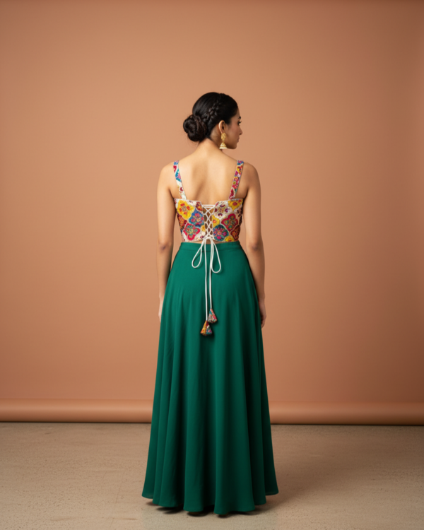 Premium Crepe Viscose Corset Blouse