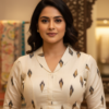 Slub Cotton Collar Style Blouse