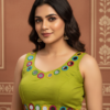 1774703684974_1666 Heavy Fantom Silk Real Mirror Work Blouse