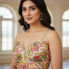 Off-White Premium Crepe Viscose Sweetheart Neck Blouse