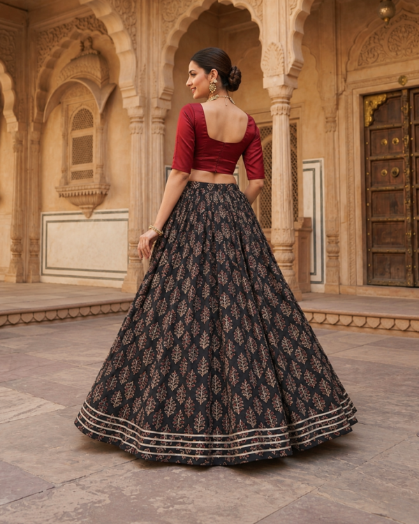 40000003 (2) Ajrakh Leaf Buti Print