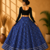 40000017 (2) Aarini Blue Ajrakh Print Skirt