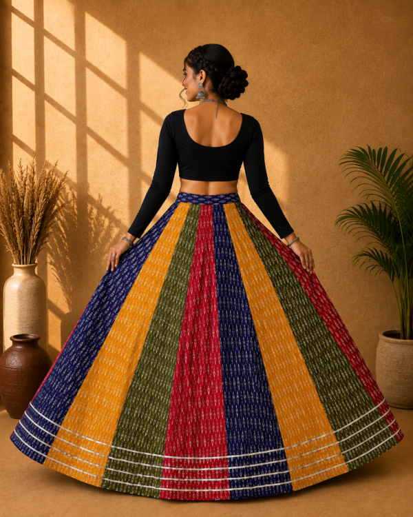 Rangoli Multicolour Ajrakh Print Skirt