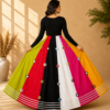 Aaravya Multicolour Mirror Work Skirt