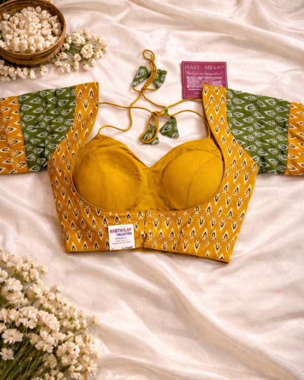 Pure Cotton Ajrakh Dori Back Blouse