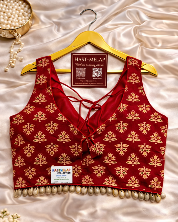 Cotton Ajrakh Kutchi Kodi Blouse