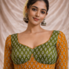 Pure Cotton Ajrakh Dori Back Blouse