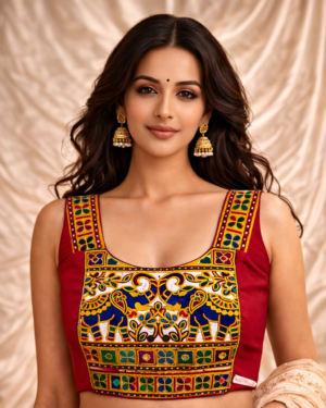 Heavy Magic Cotton Hand Mirror Halter Blouse